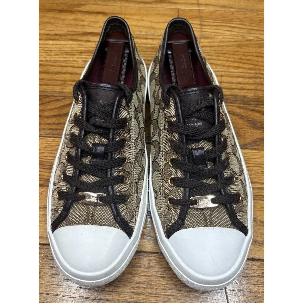 Coach Empire Signature Canvas Women’s Sneaker Size 8 Monogram C Low Top Y2K